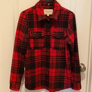 Red and black flannel jacket from Zumiez